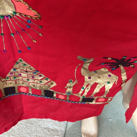 Authentic Egyptian cotton pharaonic traditional dress sequins. Large - Picture 9 of 12